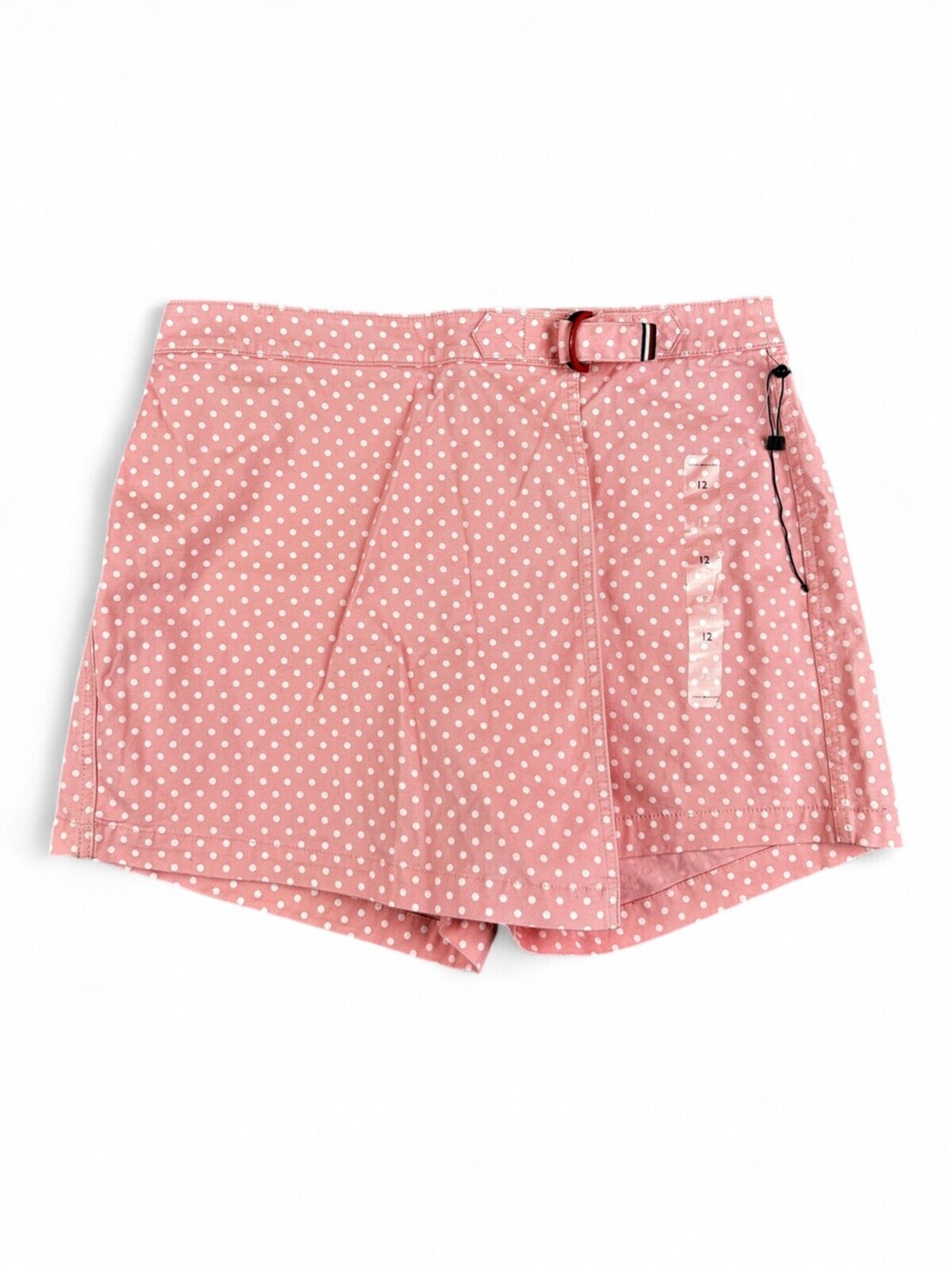 Tommy Hilfiger Pink Polka Dot Skort with Belt - Size 12